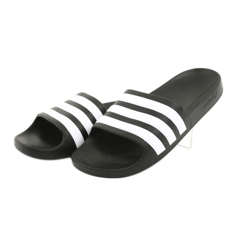 Chinelos Adidas Adilette Aqua K Jr F35556 branco preto 3