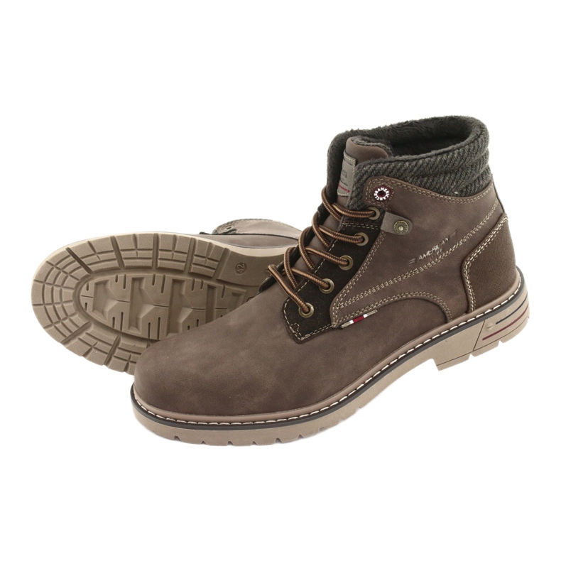 Botas masculinas American club RH35 marrom castanho 5