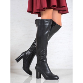 Sixth Sense Botas de cano altas com couro ecológico preto 1