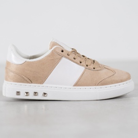 Emaks Tênis com strass marrom 1