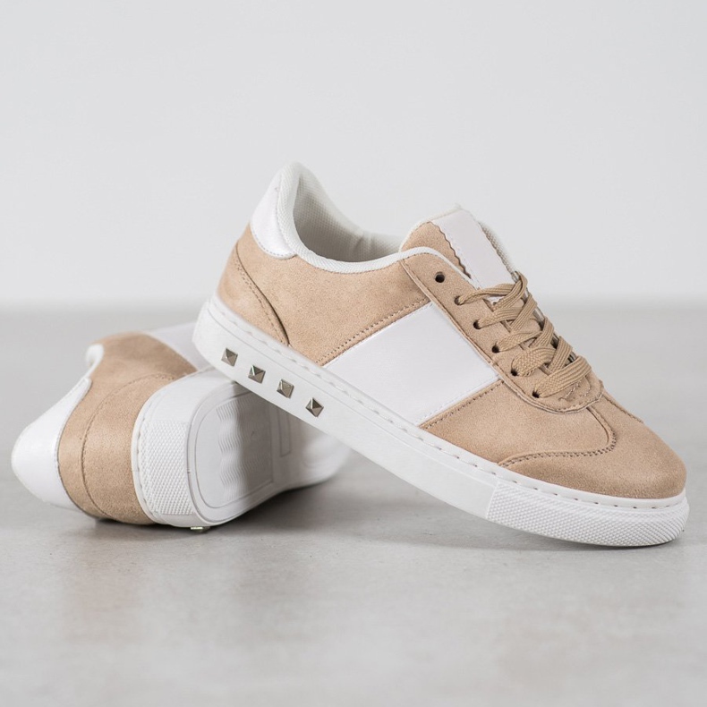 Emaks Tênis com strass marrom 2