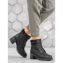Goodin Botas quentes de salto alto preto 1