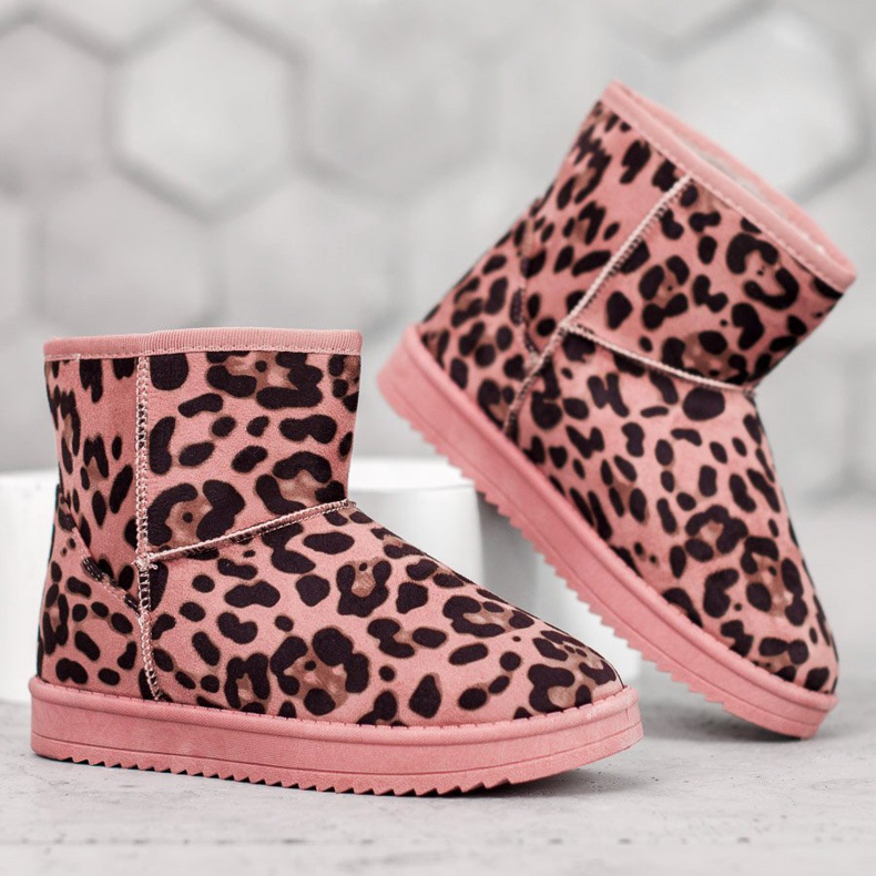 SDS Mukluki rosa em bolinhas 1