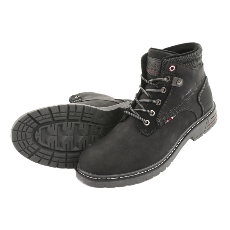 Botas masculinas negras American club RH35 preto 4