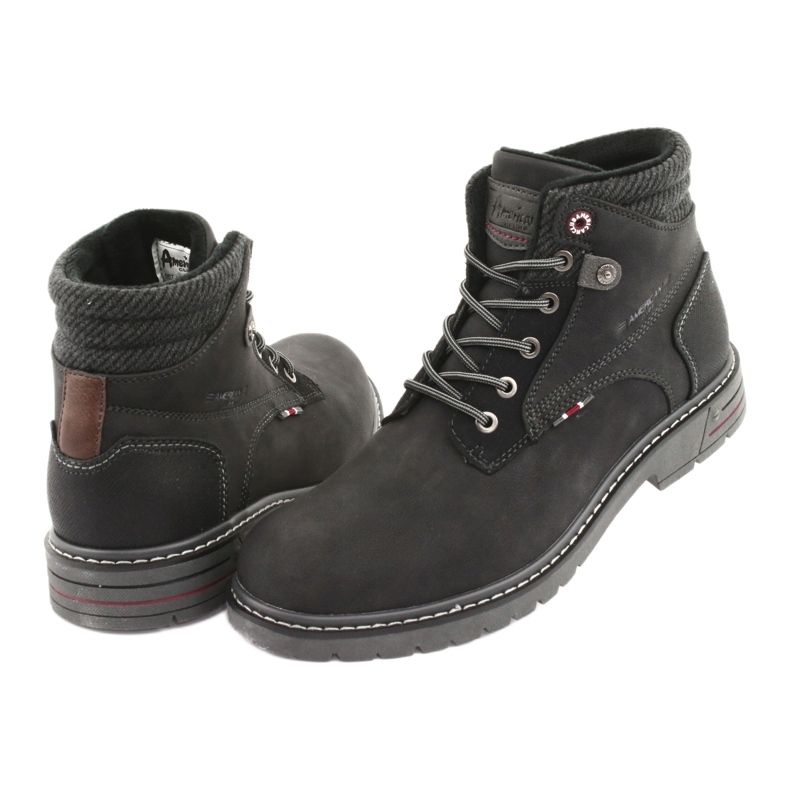 Botas masculinas negras American club RH35 preto 5