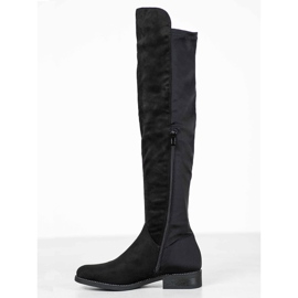 Seastar Botas acima do joelho com zircônia cúbica preto 2