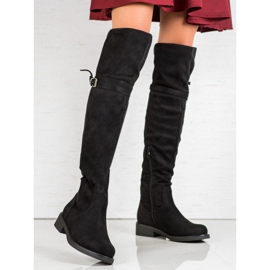 Ideal Shoes Botas elegantes com fivela preto 2 Ideal Shoes Botas elegantes com fivela preto 2