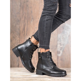 J. Star Armadilhas clássicas feitas de couro ecológico preto 2