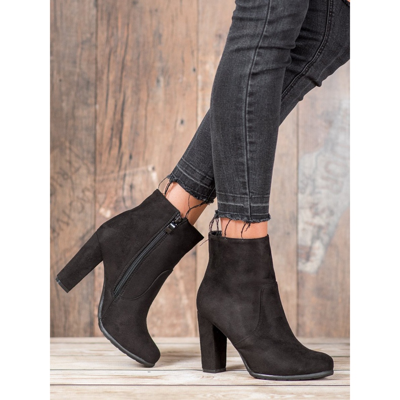 SHELOVET Botas de camurça sexy preto 1