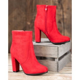 SHELOVET Botas de camurça sexy vermelho 2