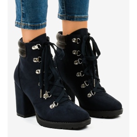 Botins de camurça azul marinho no poste 8992 azul-marinho 1