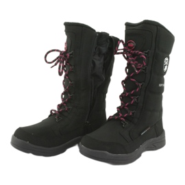 Botas de neve com membrana American Club SN12 em preto rosa 5