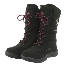 Botas de neve com membrana American Club SN12 em preto rosa 3
