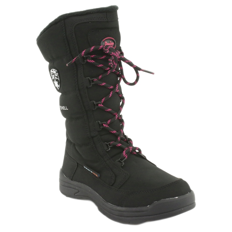 Botas de neve com membrana American Club SN12 em preto rosa 1 Botas de neve com membrana American Club SN12 em preto rosa 1