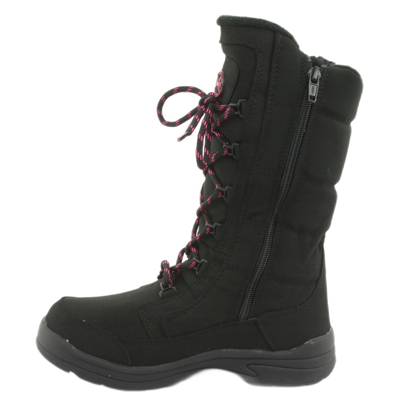 Botas de neve com membrana American Club SN12 em preto rosa 2