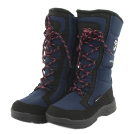 Botas de neve com membrana American Club SN12 preto azul marinho rosa 3