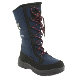 Botas de neve com membrana American Club SN12 preto azul marinho rosa 1