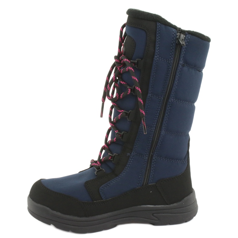 Botas de neve com membrana American Club SN12 preto azul marinho rosa 2