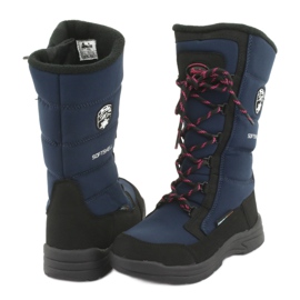 Botas de neve com membrana American Club SN12 preto azul marinho rosa 4