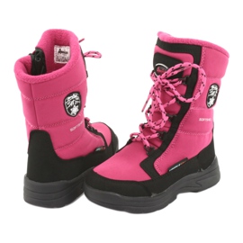 Botas de neve com membrana American club SN13 rosa / preta preto 4