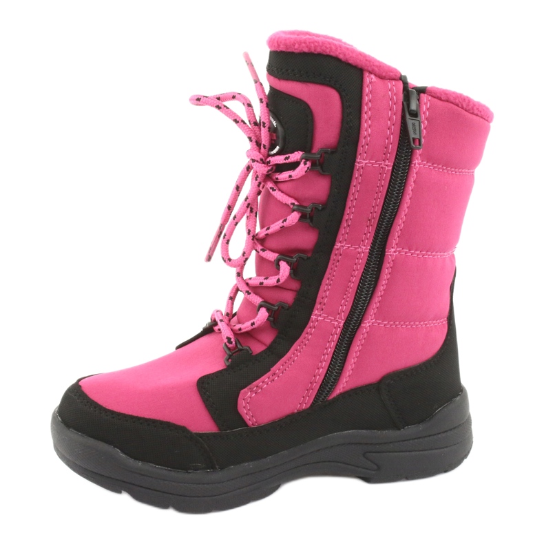 Botas de neve com membrana American club SN13 rosa / preta preto 2