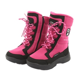 Botas de neve com membrana American club SN13 rosa / preta preto 3