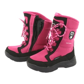 Botas de neve com membrana American club SN13 rosa / preta preto 5
