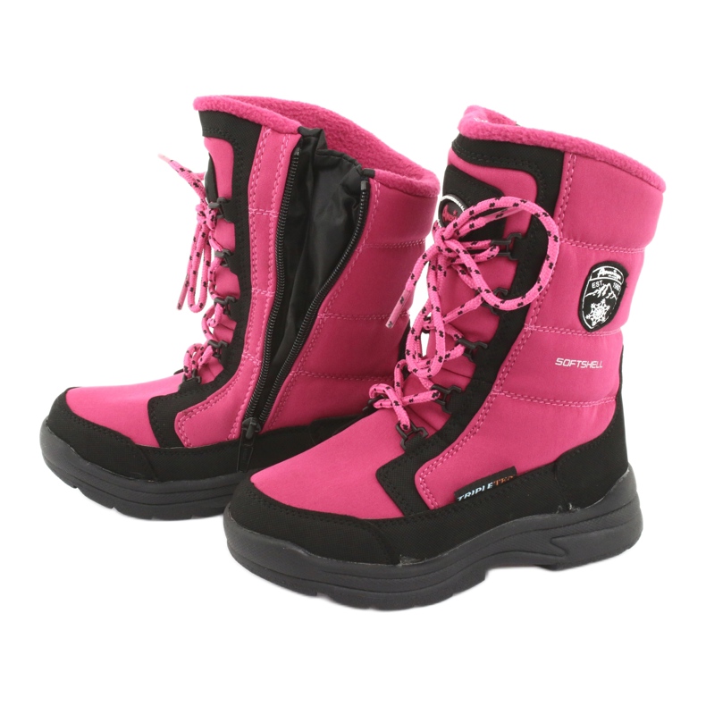 Botas de neve com membrana American club SN13 rosa / preta preto 5