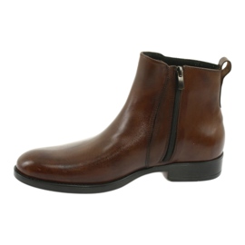 Moskała Botins de couro mosaico castanho 2