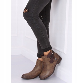 Botas marrons Chelsea para mulheres 846 Khaki castanho 2