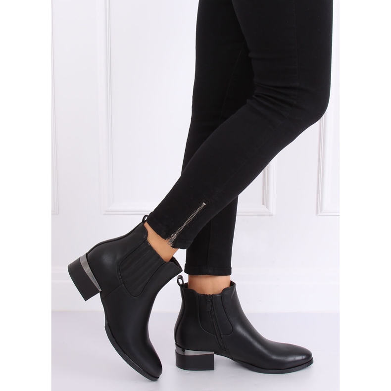 Botas pretas Chelsea para mulheres 3303 pretas preto 1