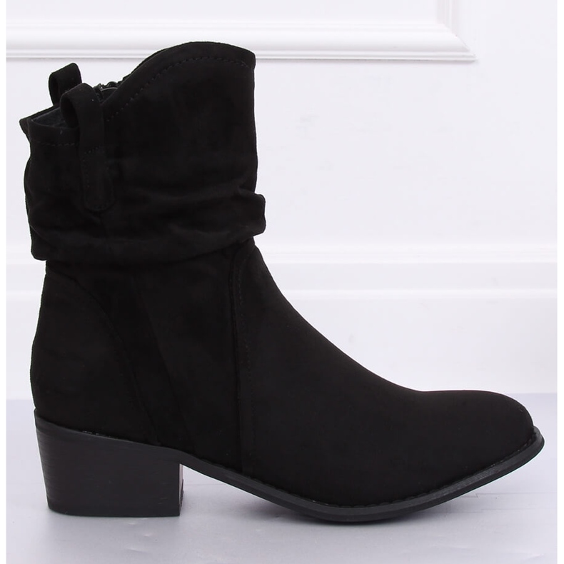 Botas femininas de camurça preta preta 3893 preta preto 2