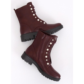 Botas amarradas BH123-KB Wine vermelho 1