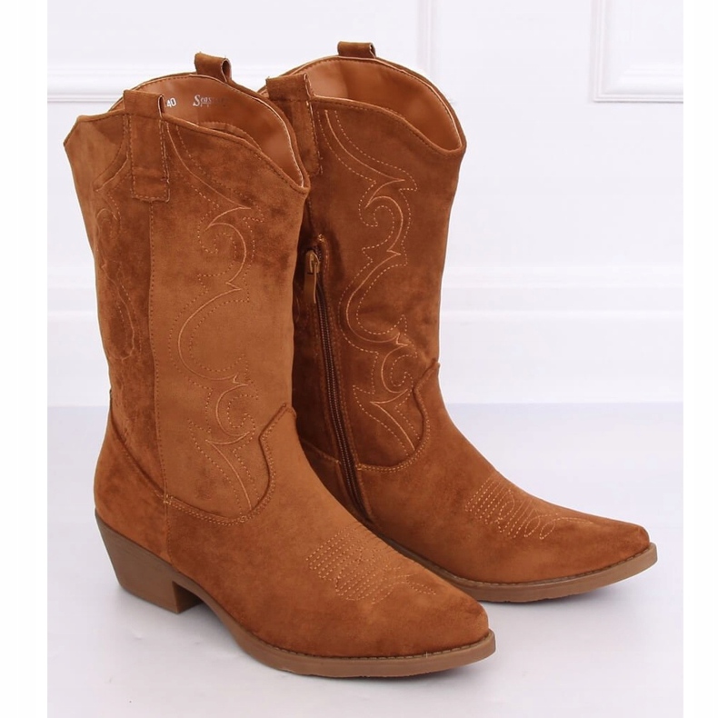 Camel NC972 Botas de cowboy camelo marrom 1
