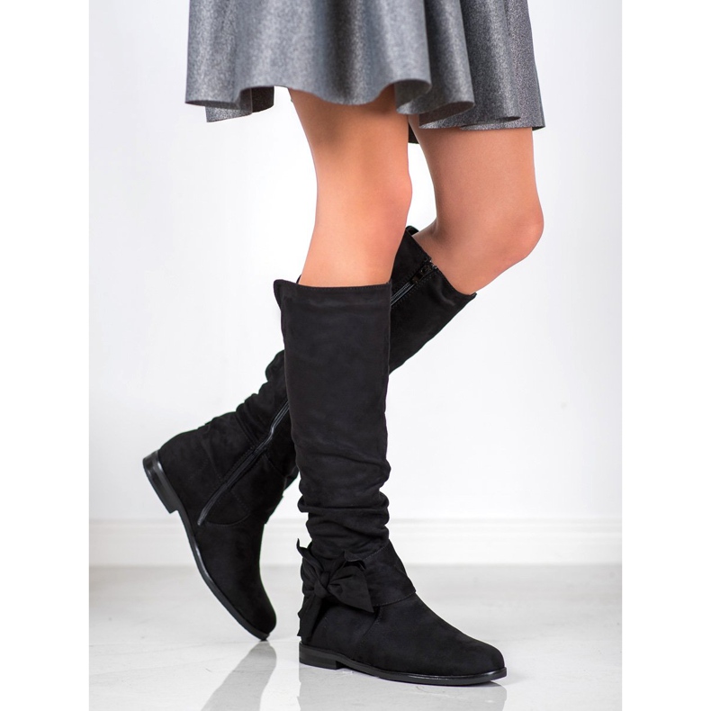 Forever Folie Botas Com Arco preto 1 Forever Folie Botas Com Arco preto 1