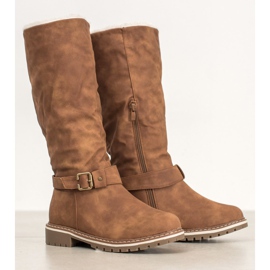 Super Me Botas Com Pele De Carneiro castanho 1