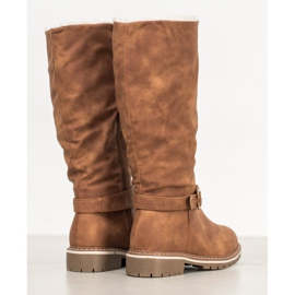 Super Me Botas Com Pele De Carneiro castanho 2