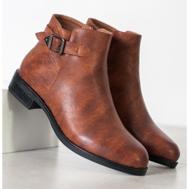 Small Swan Botas baixas clássicas castanho 1