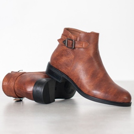 Small Swan Botas baixas clássicas marrom 2