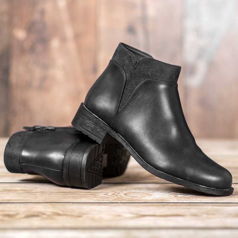 Small Swan Botas pretas casuais preto 1