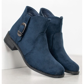 Small Swan Botas de camurça azul marinho 1