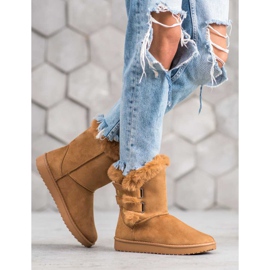 SHELOVET Botas de neve quentes castanho 2