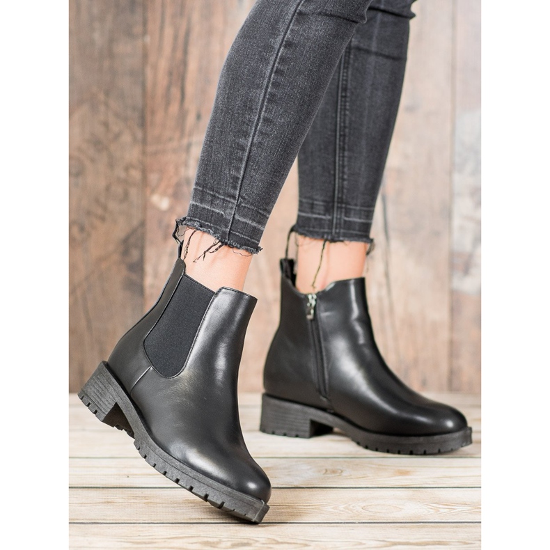 SHELOVET Botas pretas chelsea preto 1