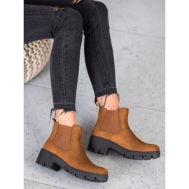 SHELOVET Chelsea Boots na plataforma marrom 2