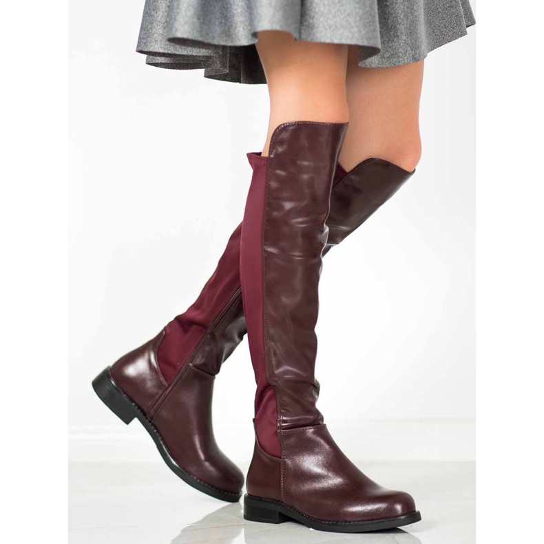 SHELOVET Mosqueteiros marrons vermelho 2