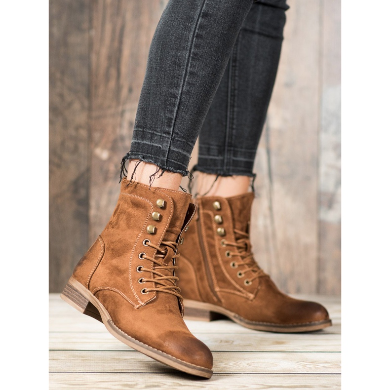 Goodin Armadilhas de camurça elegantes castanho 1