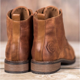 Goodin Trappers elegantes feitos de couro ecológico castanho 2