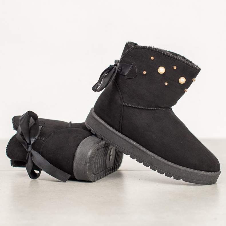 SHELOVET Mukluki com miçangas preto 1