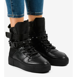 Tênis plano preto Y-025H 1