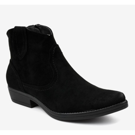 Botas rasas pretas para mulheres botas de cowboy K860 preto 1